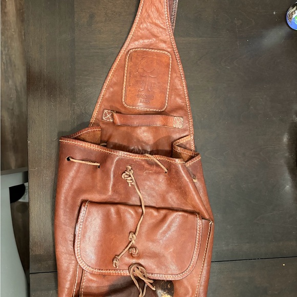 Moschino Other - Moschino Camel Leather Crossbody Backpack